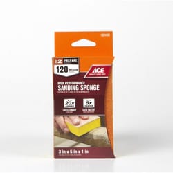 Ace 5 in. L X 3 in. W X 1 in. 120 Grit Fine 2-Sided Sanding Sponge