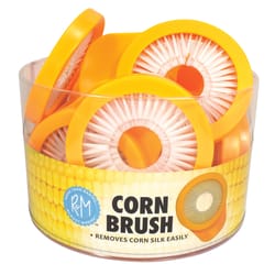 R&M International Corp Orange/White Plastic Corn Desilking Brush