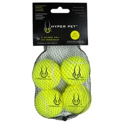 Hyper Pet Green Rubber Mini Tennis Balls Medium 4 pk