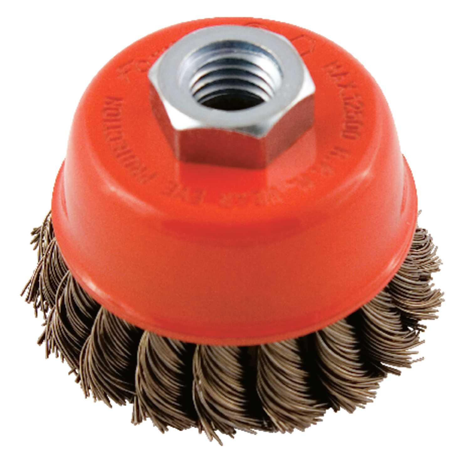 Forney 2.75 in. Dia. x 5/8 in. Knotted Steel Cup Brush 12500 rpm 1 pc