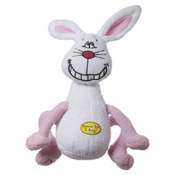 Multipet Multicolored Plush Deedle Dudes Rabbit Dog Toy Medium 1 pk