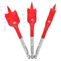 Diablo 4 in. L High Speed Steel Clean Wood Spade Bit Set Hex Shank 3 pc