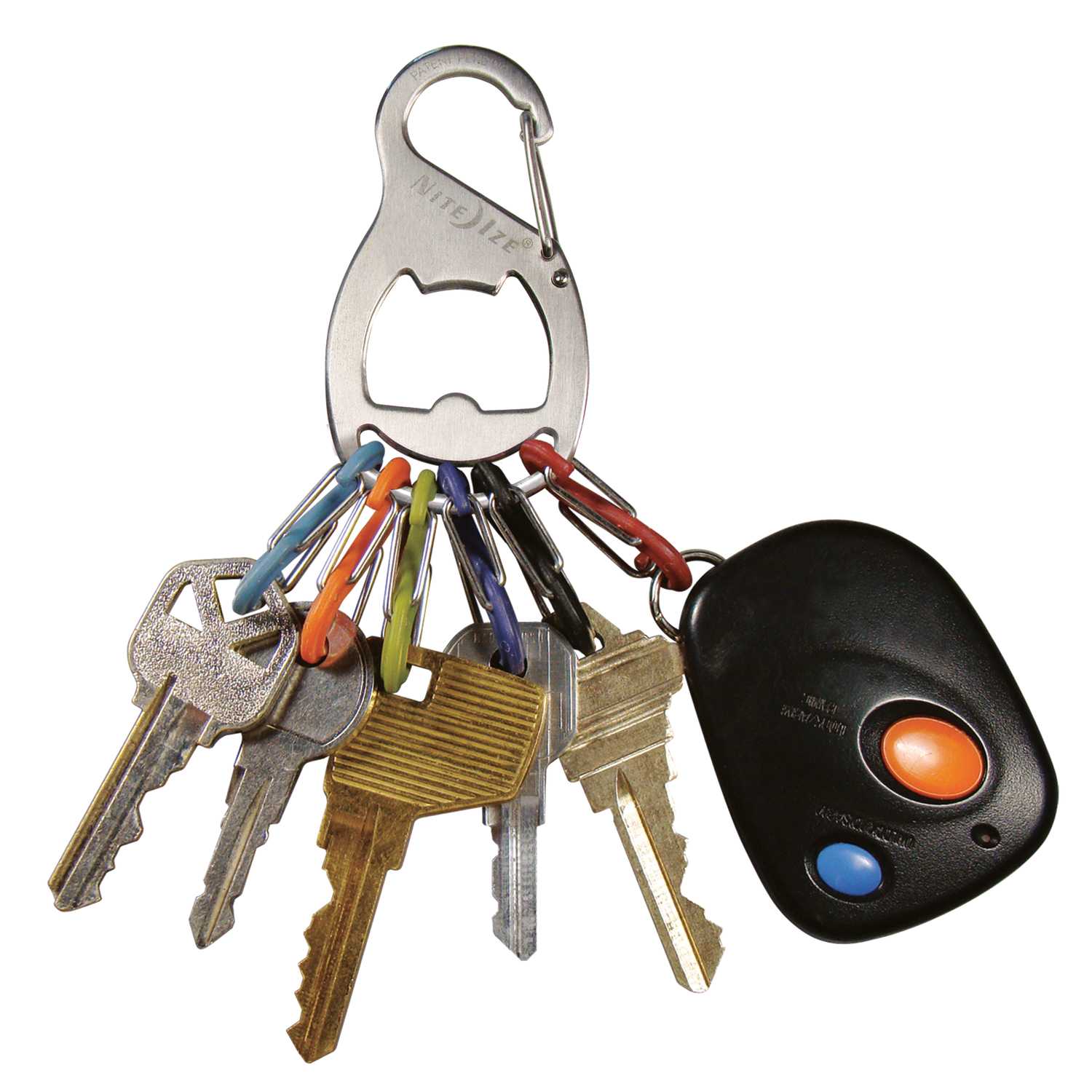 Nite Ize Key Rack 2.1 in. Dia. Stainless Steel Silver KeyRack Key Chain ...