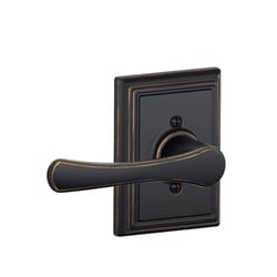 Schlage F Series Avila/Addison Aged Bronze Dummy Lever Right or Left Handed