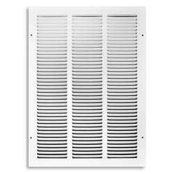 Tru Aire 20 in. H X 14 in. W 1-Way Powder Coat White Steel Return Air Grille