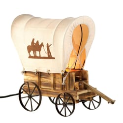 Gallery of Light Old West Wagon 13.375 in. Tan Table Lamp