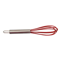 R&M International Corp Silver/Red Silicone/Stainless Steel Whisk