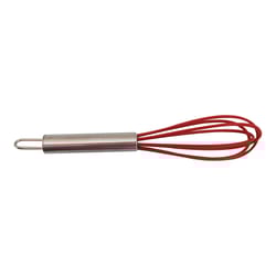 R&M International Corp Silver/Red Silicone/Stainless Steel Whisk