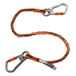 Ergodyne Squids Aluminum/Polyester Carabiner Lanyard with Swivel 48 in. L Gray/Orange