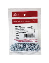Malco No 7 Sizes X 1/2 in. L Slotted Hex Washer Head Sheet Metal Screws 100 pk