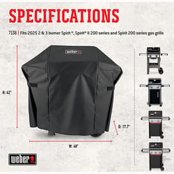 Weber Spirit 200/300 Series Premium Grill Cover Black Grill Cover