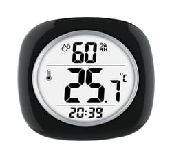Taylor Hygrometer/Temperature/Time Digital Thermometer Plastic Black 4.75 in.