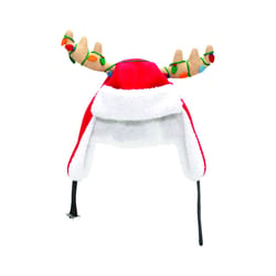 Dyno Red/White Antler Santa Indoor Christmas Decor 17 in.