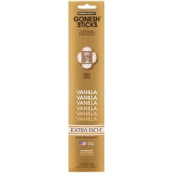Gonesh Extra Rich Vanilla Scent Incense Sticks 1 oz Solid 20 pk