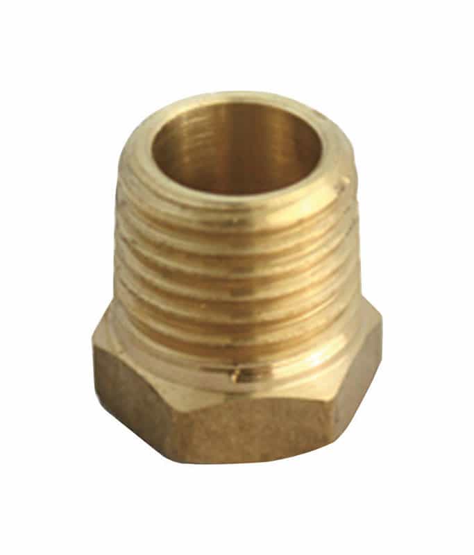 JMF 3/4 in. MPT x 1/4 in. Dia. FPT Yellow Brass Hex Bushing Ace Hardware