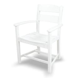 Ivy Terrace Classics White HDPE Frame Dining Armchair