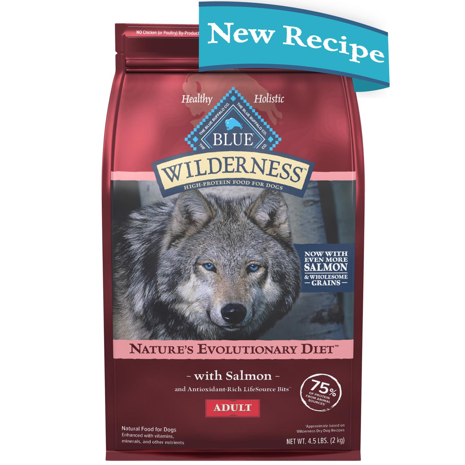 Photos - Other interior and decor Blue Buffalo Wilderness Adult Salmon Dry Dog Food Grain Free 4.5 lb 597169 