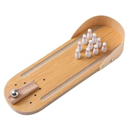 Mad Man King Pin Minitature Bowling Game Brown