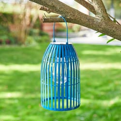 Glitzhome 8 lm Blue LED Solar Lantern