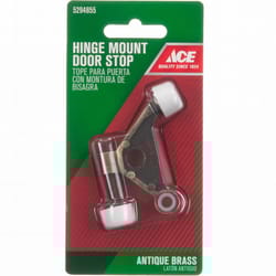 Ace 2-5/8 in. W Metal Antique Gold Hinge Pin Door Stop Mounts to door and wall 0 in.