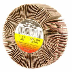 Forney 3 in. D Aluminum Oxide Flap Wheel 80 Grit 1 pc