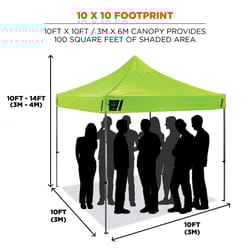 Ergodyne Shax Polyester/Polyethylene Pop-Up Tent 14 ft. H X 10 ft. W X 10 ft. L