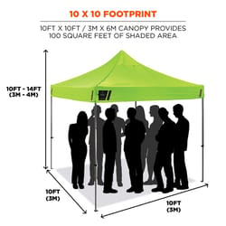 Ergodyne Shax Polyester/Polyethylene Pop-Up Tent 14 ft. H X 10 ft. W X 10 ft. L