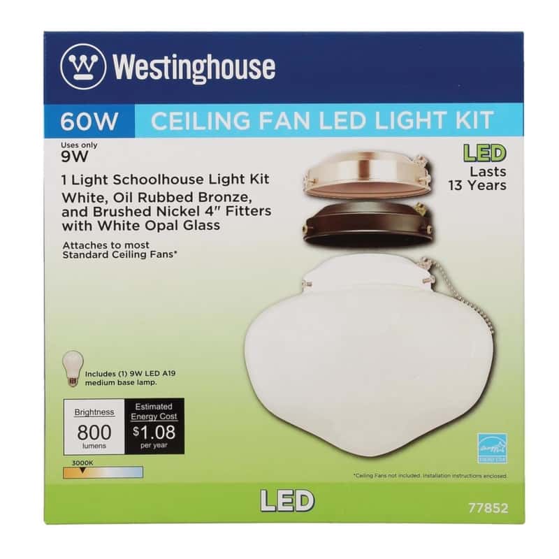 Curated visual reference: Mounted Lights From Ace Hardware Reference: Westinghouse Oil Rubbed Bronze Schoolhouse Ceiling Fan Light Kit