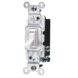 Leviton 15 amps Three Pole 3-Way Antimicrobial Treated Toggle Switch White 1 pk