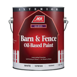 Ace Gloss White Oil-Based Barn and Fence Paint Exterior 1 gal