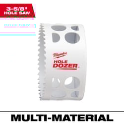 Milwaukee Hole Dozer 3-5/8 in. Bi-Metal 1.9 in. L X 1/4 in. D Hole Saw