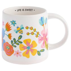 Karma White Stoneware Life Is Sweet Mug 1 pk