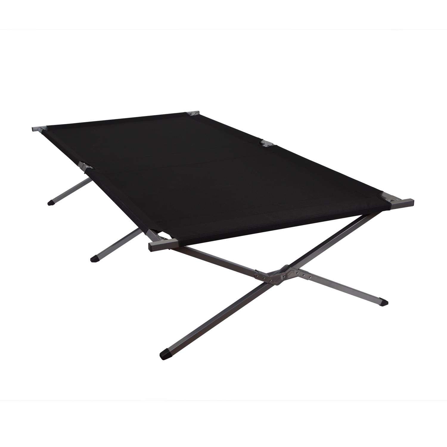 Stansport Black Sleeping Cot 17 in. H X 30 in. W X 80 in. L