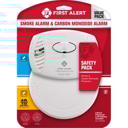 First Alert Battery-Powered Electrochemical Smoke and Carbon Monoxide Combination Pack 2 pk