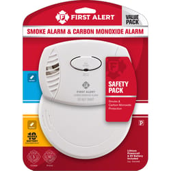 First Alert Battery-Powered Electrochemical Smoke and Carbon Monoxide Combination Pack 2 pk