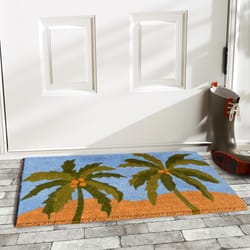 Home & More 1.42 ft. W X 2.42 ft. L Multi-color Island Breeze Coir Door Mat