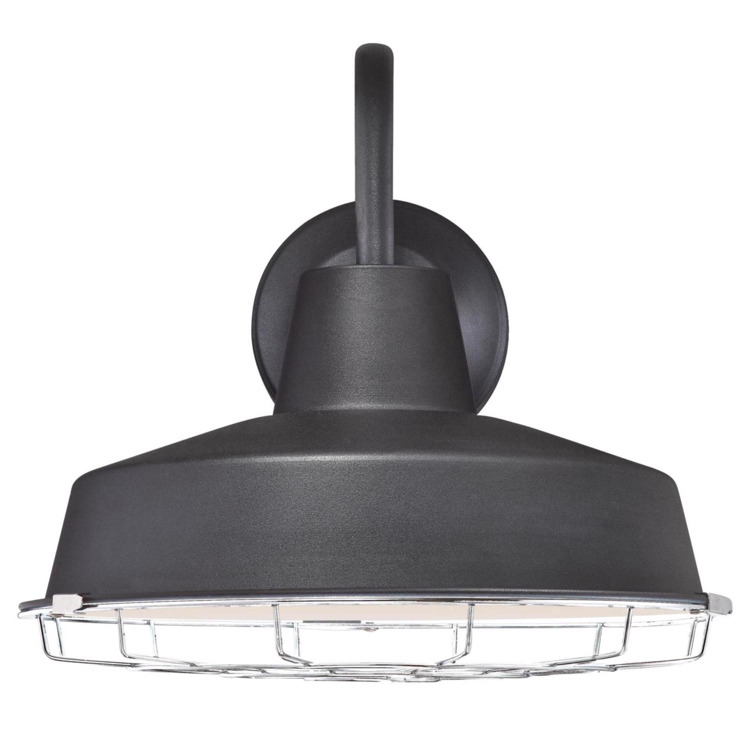 Photos - Chandelier / Lamp Westinghouse Academy 1-Light Textured Black Wall Sconce 6131300 