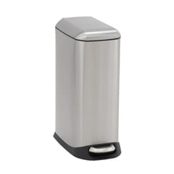 Household Essentials Capri 5 gal Silver Stainless Steel Step Pedal Wastebasket