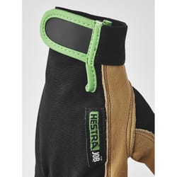 Hestra JOB Unisex Indoor/Outdoor Work Gloves Black/Tan S 1 pair