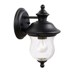 Design House Highland Black / White Incandescent Outdoor Wall Fixture
