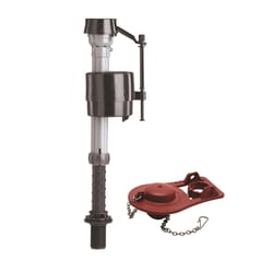 Fluidmaster Adjustable Fill Valve and Flapper Black/Gray Plastic/Rubber For Universal