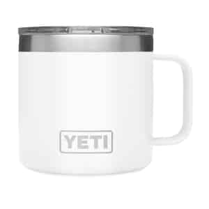 YETI  Rambler  White  Stainless Steel  Insulated Mug  BPA Free 14 oz. 