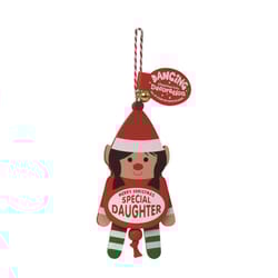 Christmas Dancing Decor Multicolored Special Daughter Ornament 5 in.