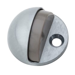 National Hardware Zinc Satin Chrome Silver Door Stop Mounts to floor 1.75 in.