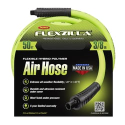 Flexzilla 50 ft. L X 3/8 in. D Hybrid Polymer Air Hose 300 psi Zilla Green