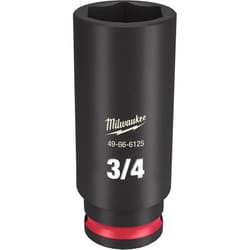 Milwaukee Shockwave 3/4 in. X 3/8 in. drive SAE 6 Point Deep Impact Socket 1 pc
