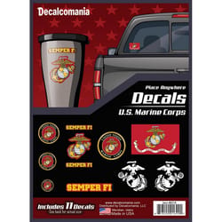 Decalcomania U.S. Marine Corps Kit Car Sticker Vinyl 11 pk