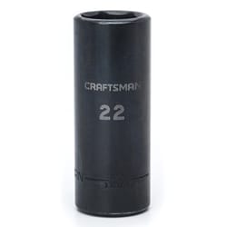 Craftsman 22 mm S X 1/2 in. drive S Metric 6 Point Deep Deep Impact Socket 1 pc