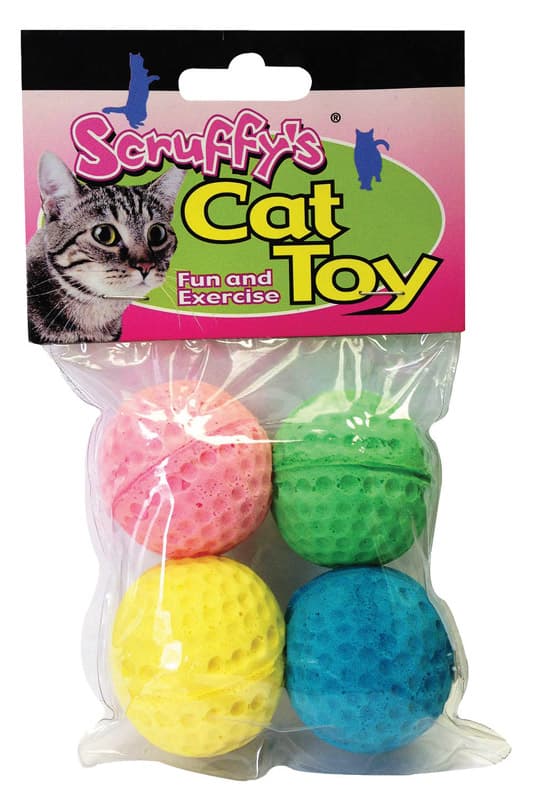 Manufacturing Contrast Color Cat Foam Ball Cat Sponge Ball Toys