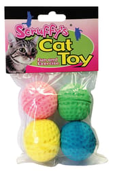 Scruffys Assorted Foam Sponge Balls Cat Toy Large 4 pk